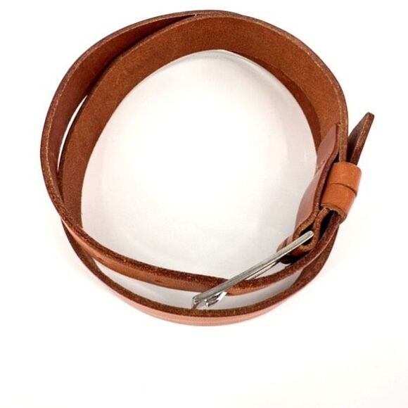 Vintage Banana Republic Women's Genuine Leather Buckle Waist Belt Brown Medium - Picture 3 of 14